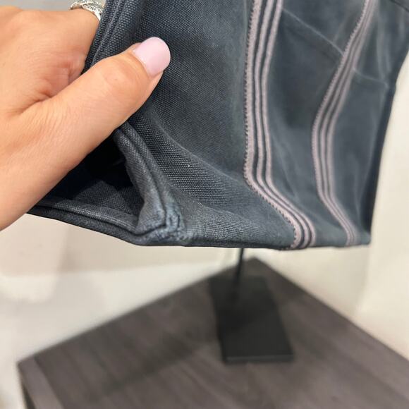 1066 HERMÈS Toile Fourre-Tout MM Tote Blue - Picture 8 of 8